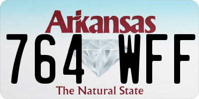 AR license plate 764WFF