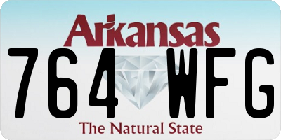 AR license plate 764WFG