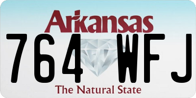 AR license plate 764WFJ