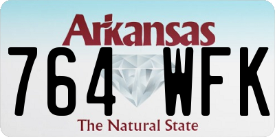 AR license plate 764WFK