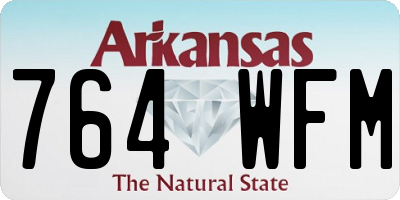 AR license plate 764WFM