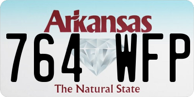 AR license plate 764WFP