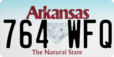 AR license plate 764WFQ