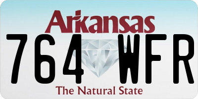 AR license plate 764WFR