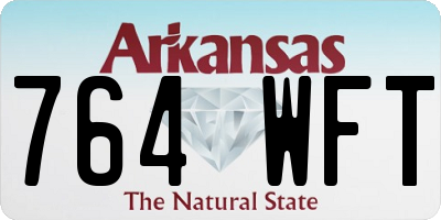 AR license plate 764WFT
