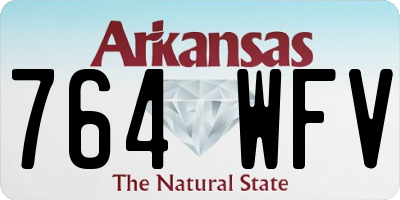 AR license plate 764WFV