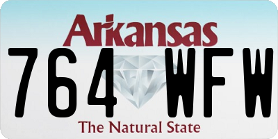 AR license plate 764WFW