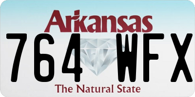 AR license plate 764WFX
