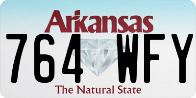 AR license plate 764WFY
