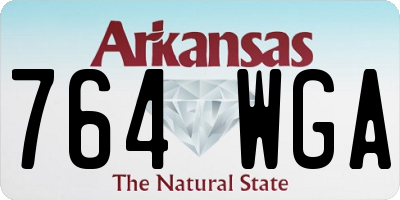 AR license plate 764WGA