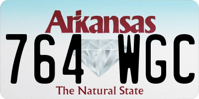 AR license plate 764WGC