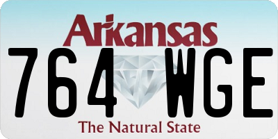 AR license plate 764WGE