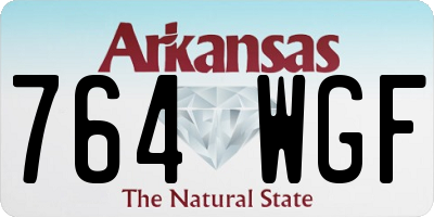 AR license plate 764WGF