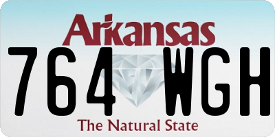AR license plate 764WGH