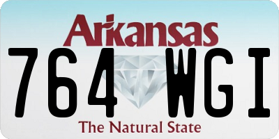 AR license plate 764WGI