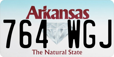 AR license plate 764WGJ