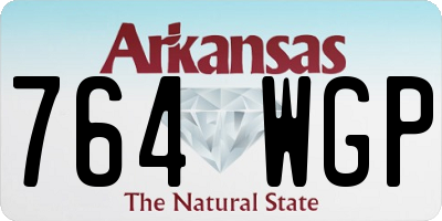 AR license plate 764WGP