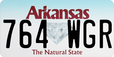 AR license plate 764WGR