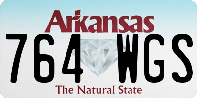 AR license plate 764WGS