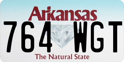 AR license plate 764WGT