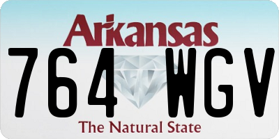AR license plate 764WGV