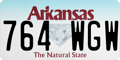 AR license plate 764WGW