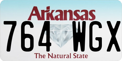 AR license plate 764WGX