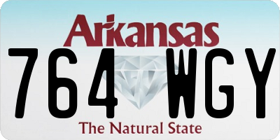 AR license plate 764WGY