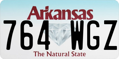 AR license plate 764WGZ