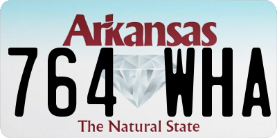 AR license plate 764WHA
