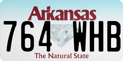 AR license plate 764WHB