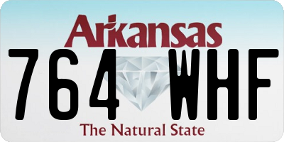 AR license plate 764WHF