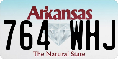 AR license plate 764WHJ
