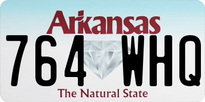 AR license plate 764WHQ