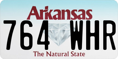 AR license plate 764WHR