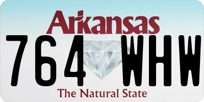 AR license plate 764WHW