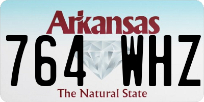 AR license plate 764WHZ