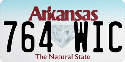 AR license plate 764WIC
