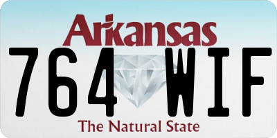 AR license plate 764WIF