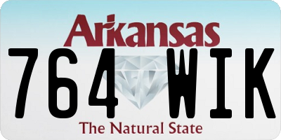AR license plate 764WIK