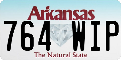 AR license plate 764WIP