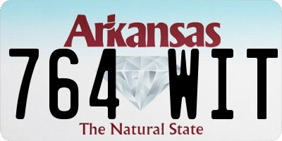 AR license plate 764WIT