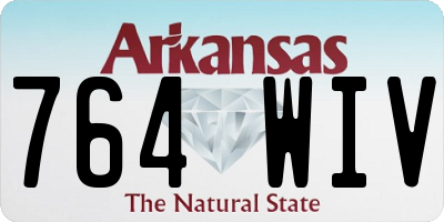 AR license plate 764WIV