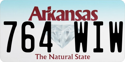 AR license plate 764WIW