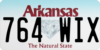 AR license plate 764WIX