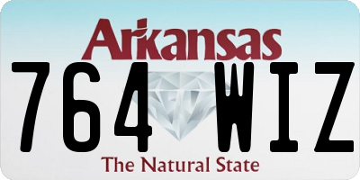 AR license plate 764WIZ