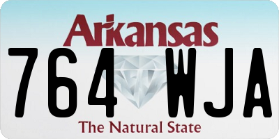 AR license plate 764WJA
