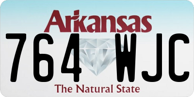 AR license plate 764WJC
