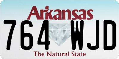 AR license plate 764WJD