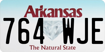 AR license plate 764WJE